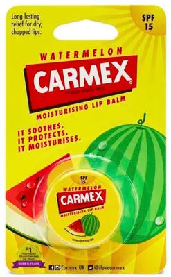 Бальзам для губ Carmex SPF15 зі смаком Кавуна, 7,5 г баночка