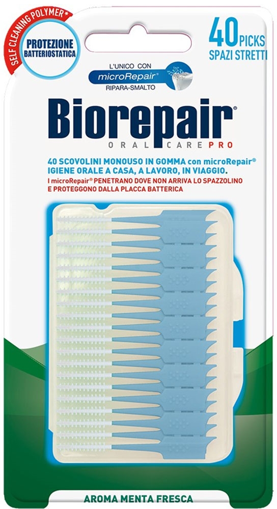 Зубочистки интердентальные Biorepair силиконовые S, 40 штук