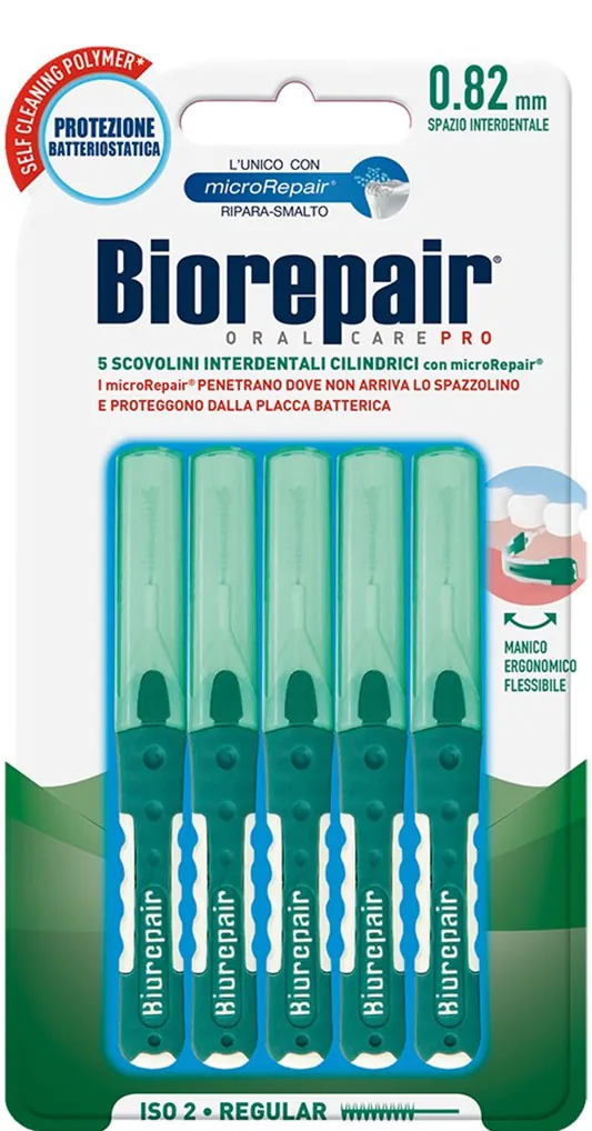 Щітки інтердентальні Biorepair із гідроксіапатитом 0,82 мм, 5 шт