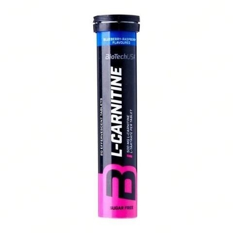 Жиросжигатель Biotech Effervescent L-Carnitine 500 mg blue-raspberry, 20 таблеток