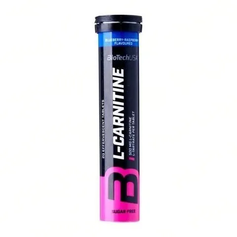 Жироспалювач Biotech Effervescent L-Carnitine 500 mg blueberry-raspberry, 20 таблеток