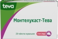 Монтелукаст-Тева таблетки жев. по 4 мг №28 (7х4)
