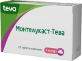 Монтелукаст-Тева таблетки жев. по 4 мг №28 (7х4)