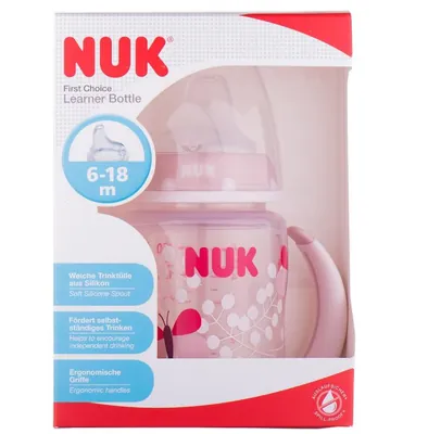 Пляшечка Nuk First Choice пластикова з м'якою силіконовою насадкою, 150 мл