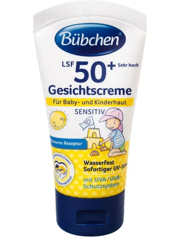 Крем сонцезахисний Bubchen Sensitive SPF50 дитячий для обличчя, 50 мл