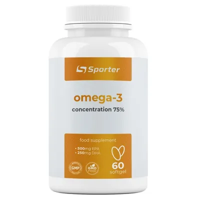 Риб'ячий жир Sporter Omega 3 (500 EPA & 250 DHA), 60 м'яких гелевих капсул