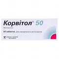 Корвітол 50 таблетки по 50 мг №50 (10х5)