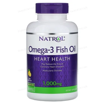 Жирні кислоти Natrol Omega-3 1000 мг 30%, 150 капсул