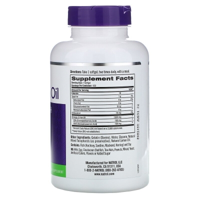 Жирные кислоты Natrol Omega-3 1000 мг 30%, 150 капсул