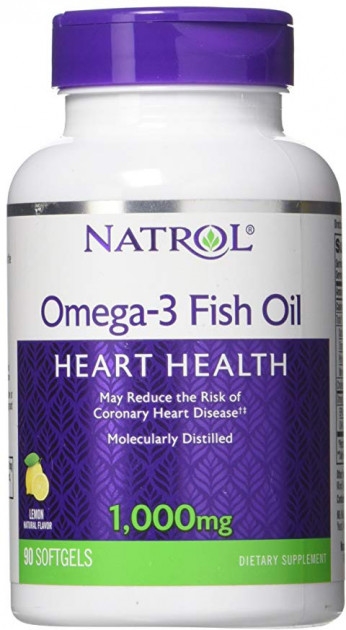 Жирные кислоты Natrol Omega-3 1000 мг 30%, 90 капсул