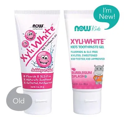 Зубна паста-гель Now Solutions Kids Xyli White Bubblegum дитяча, 85 г