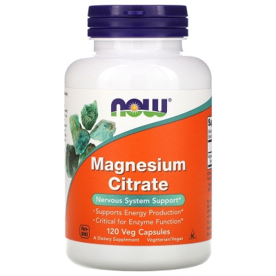 Магнію цитрат NOW Magnesium Сitrate веганські капсули №120