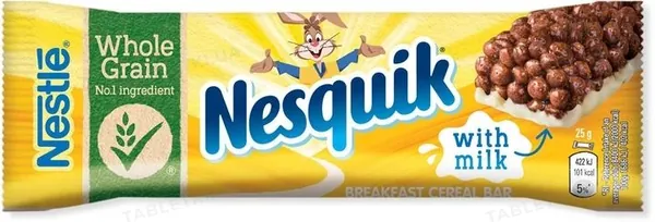 Батончик Nesquik Breakfest Cereal Bar з цільними злаками, 25 г
