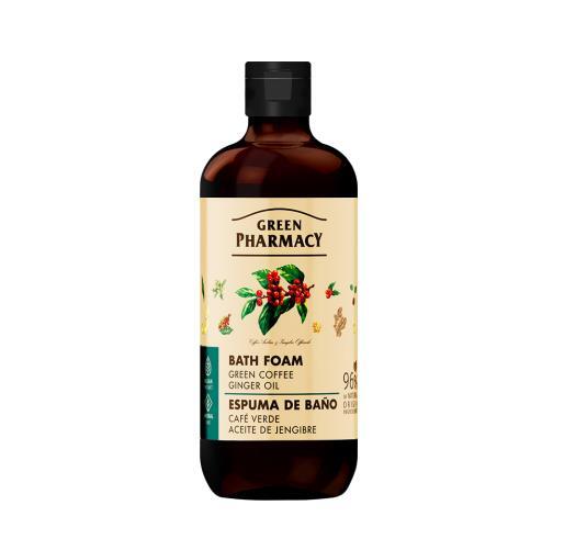 Пена для ванны Green Pharmacy зеленый кофе и имбирное масло, 500 мл