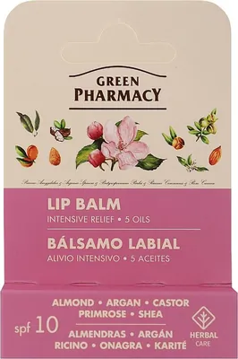 Бальзам для губ Green Pharmacy 5 Олій інтенсивне пом’якшення на основі, 3,6 г