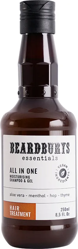 Шампунь-кондиціонер-гель для душу Beardburys Essentials All In One, 250 мл