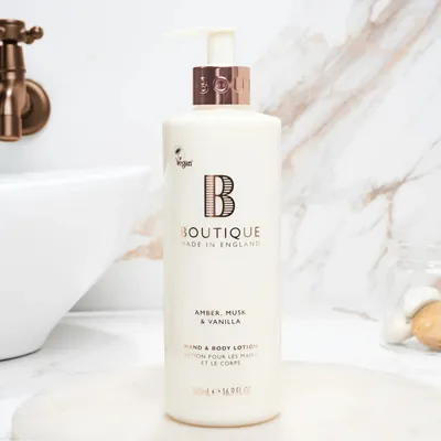 Лосьйон для рук і тіла Boutique Amber, Musk & Vanilla, 500 мл