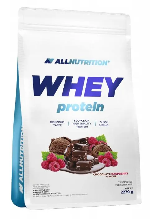 Протеїн сироватковий концентрат Allnutrition Whey Protein шоколад-малина, 2270 г