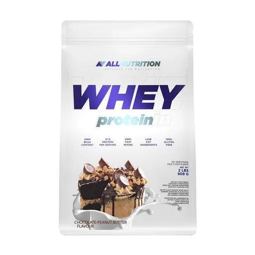 Протеїн сироватковий концентрат Allnutrition Whey Protein шоколадно-арахісова олія, 908 г