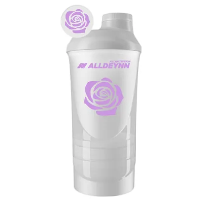 Шейкер Allnutrition Alldeynn Shaker білий, 600 мл + 350 мл