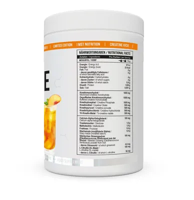 Креатин MST Nutrition Creatine Kick персиковий чай, 1000 г