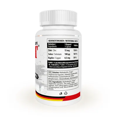 Мінеральний комплекс MST Nutrition Zn + Selenium + Copper, 100 рослинних капсул