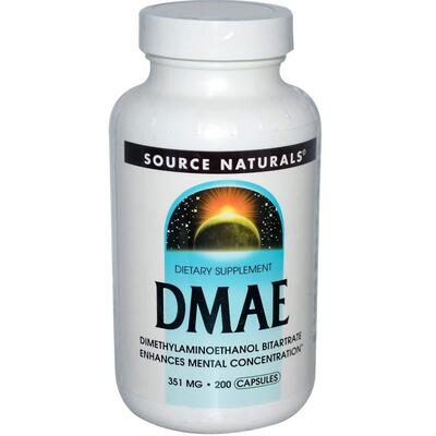 Диметиламиноэтанол Source Naturals DMAE 351 мг, 200 капсул