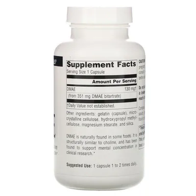 Диметиламіноетанол Source Naturals DMAE 351 мг, 200 капсул