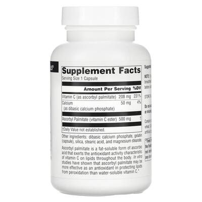 Аскорбіл пальмітат Source Naturals Ascorbyl Palmitate 500 мг, 90 капсул