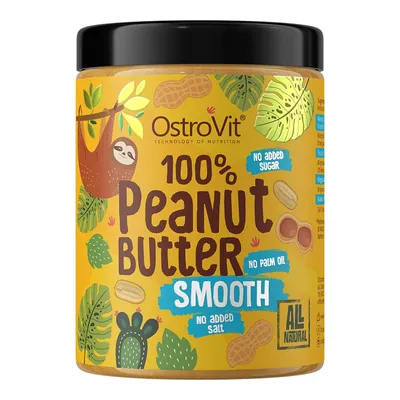 Арахісова паста OstroVit 100% Peanut Butter Smooth, 1000 г