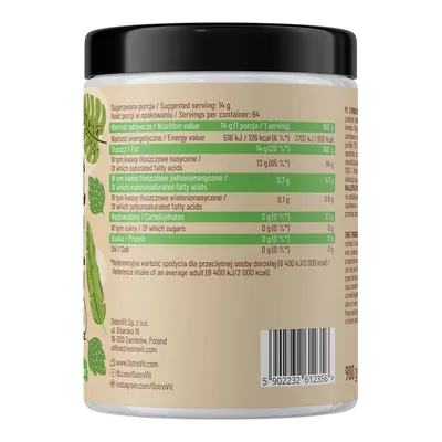 Кокосова олія OstroVit Coconut Oil Extra Virginc, 900 г