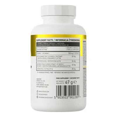 Вітамін C + Гесперидин + Рутин OstroVit Vitamin C + Hesperidin + Rutin, 60 капсул