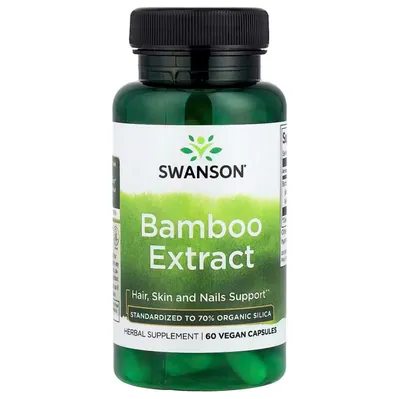 Бамбука екстракт Swanson Bamboo Extract (Silica) 300 мг вег. капсули №60