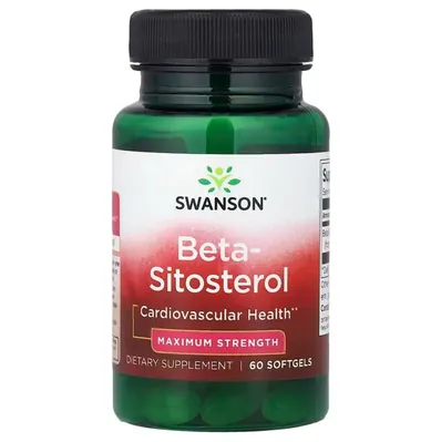 Бета-ситостерол Swanson Beta-Sitosterol, 60 гелевих капсул