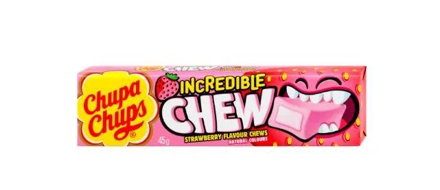 Цукерки жувальні Chupa Chups Incredible Chew полуниця, 45 г