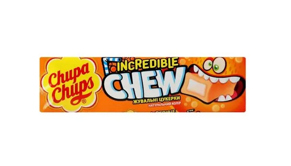 Цукерки жувальні Chupa Chups Incredible Chew апельсин, 45 г