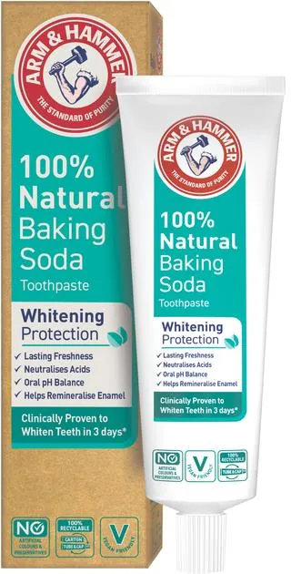 Зубна паста Arm & Hammer 100% Natural Baking Soda для захисту білизни зубів, 75 мл