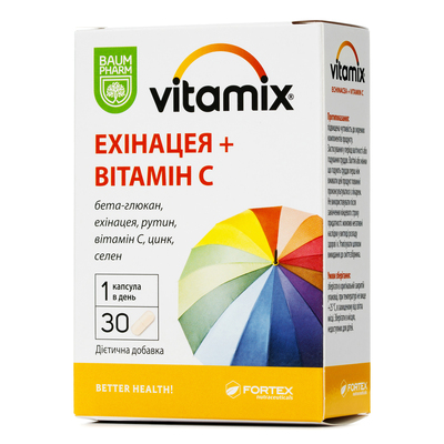 Вітамікс ехінацея + вітамін С Baum Pharm таблетки №30