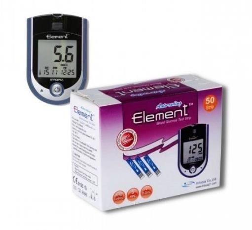 Глюкометр Element Infopia + тест-полоски, 50 штук