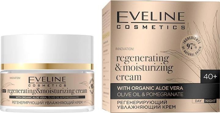 Крем для лица Eveline Organic Gold увлажняющий регенерирующий, 50 мл