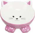Миска для кошек Trixie 24807 Котик эргономичная керамическая, 0,15 л/14 см