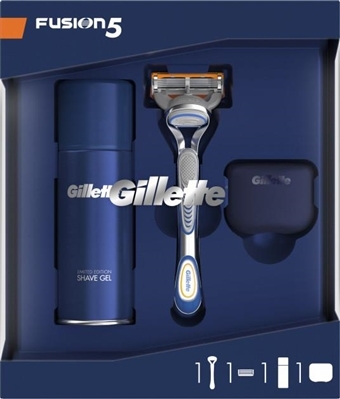 Набор Бритва Gillette Fusion5 + Гель для бритья + Дорожный чехол для бритвы, 75 мл