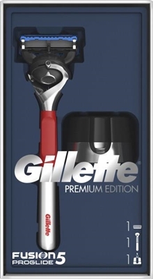 Набор Бритва Gillette Fusion5 ProGlide Красная + Магнитная подставка