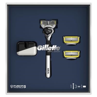Набор Бритва Gillette Fusion5 ProShield + 3 Кассеты + Подставка