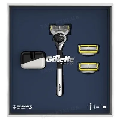 Набір Бритва Gillette Fusion5 ProShield + 3 Касети + Підставка