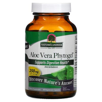 Алоэ Вера Nature's Answer Aloe Vera Phytogel 250 мг, 90 капсул