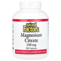 Магний цитрат Natural Factors Magnesium citrate 150 мг, 180 капсул