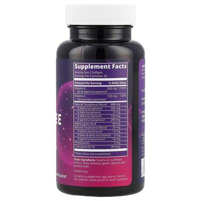 Комплекс витаминов Е MRM Nutrition Complete E heart health, 60 капсул