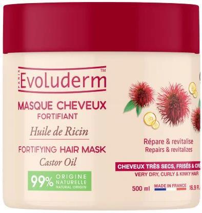 Маска Evoluderm для сухого та пошкодженого волосся з рициновою олією, 500 мл