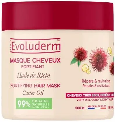 Маска Evoluderm для сухого та пошкодженого волосся з рициновою олією, 500 мл